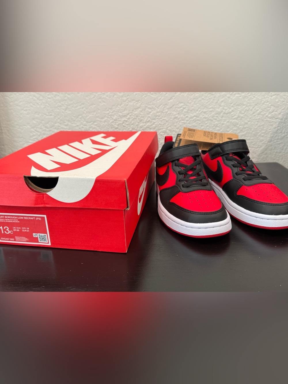 Nike Court Borough Low Recraft (PS) Preschool Sneakers.